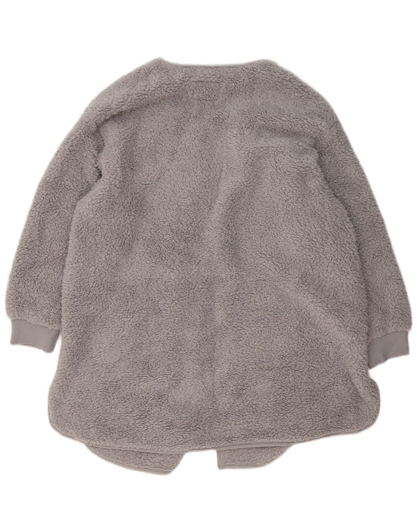 Marks & Spencer Manteau surdimensionné en polaire ouvert pour femme UK 16 Large Gris