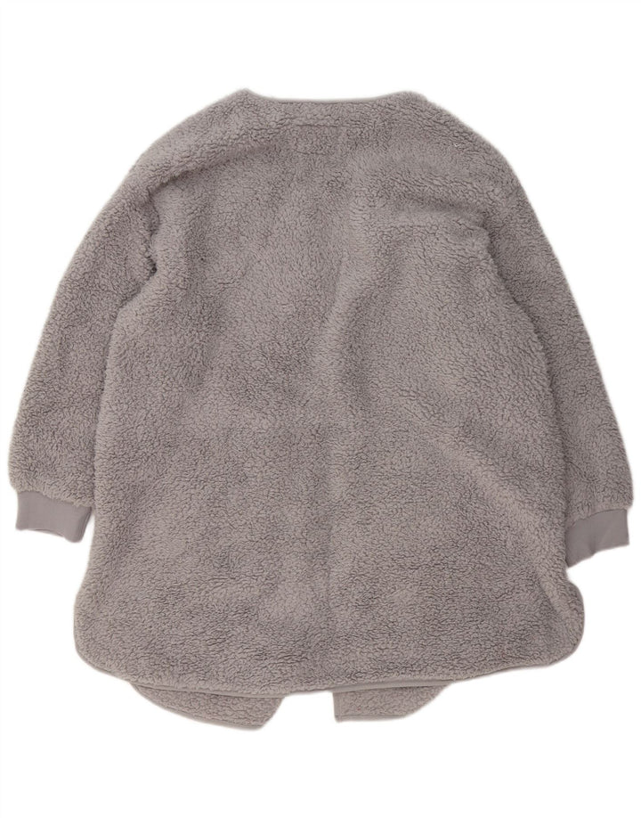 Marks & Spencer Manteau surdimensionné en polaire ouvert pour femme UK 16 Large Gris