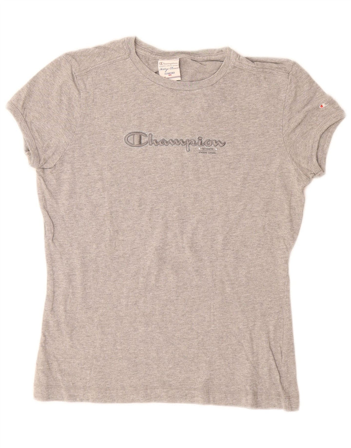 CHAMPION T-shirt graphique Heritage Classics pour femme UK 12 Gris moyen