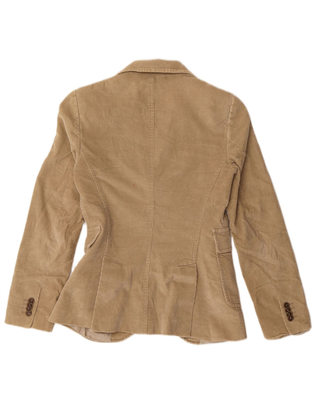 MASSIMO DUTTI Veste blazer en velours côtelé à 2 boutons pour femme EU 36 XS Marron Coton