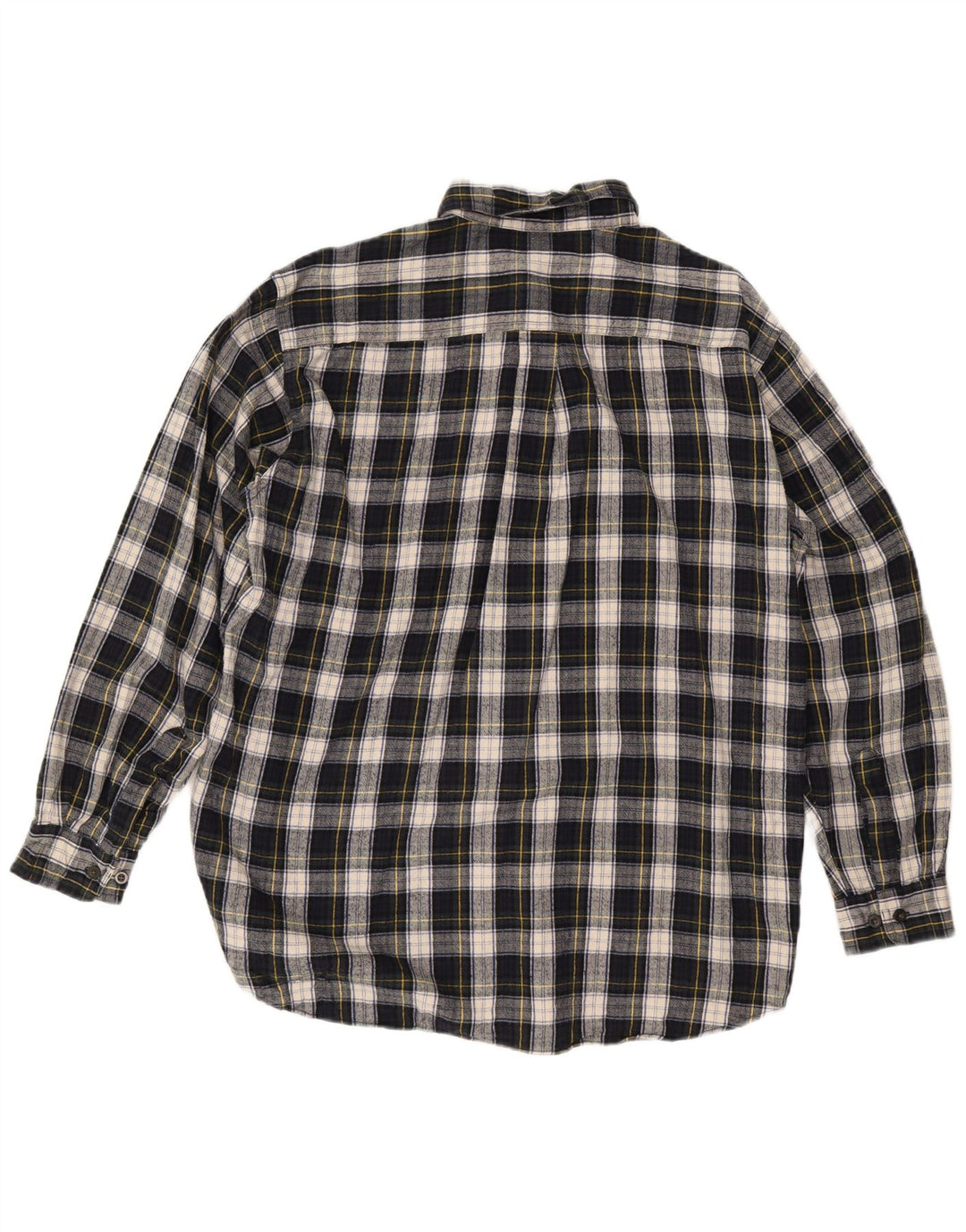 L.L.BEAN Chemise en Flanelle Homme Grand Carreaux Bleu Marine en Coton