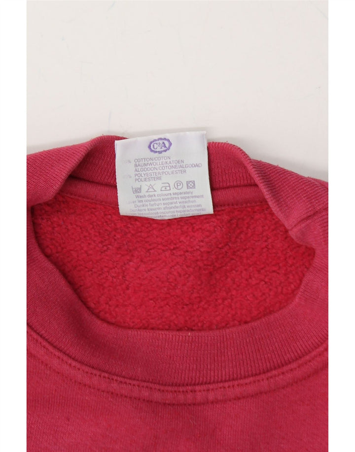 NEW FAST Mens Sweatshirt Jumper Medium Pink Cotton Vintage New Fast and Second-Hand New Fast from Messina Hembry 