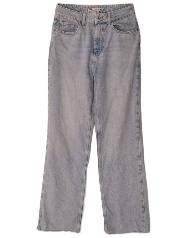 Zara Jean droit femme EU 38 Small W28 L29 coton bleu