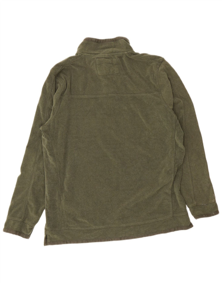 Weird Fish Pull polaire à col zippé pour homme Grand vert Polyester