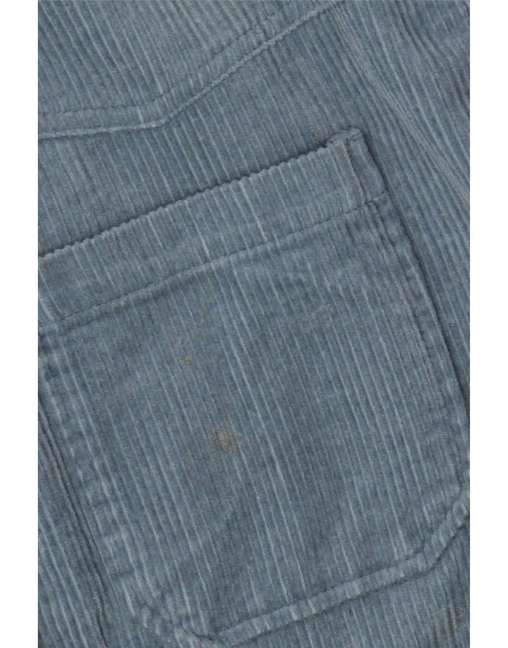 Zara Chemise surdimensionnée en velours côtelé pour femme UK 14 Coton bleu moyen