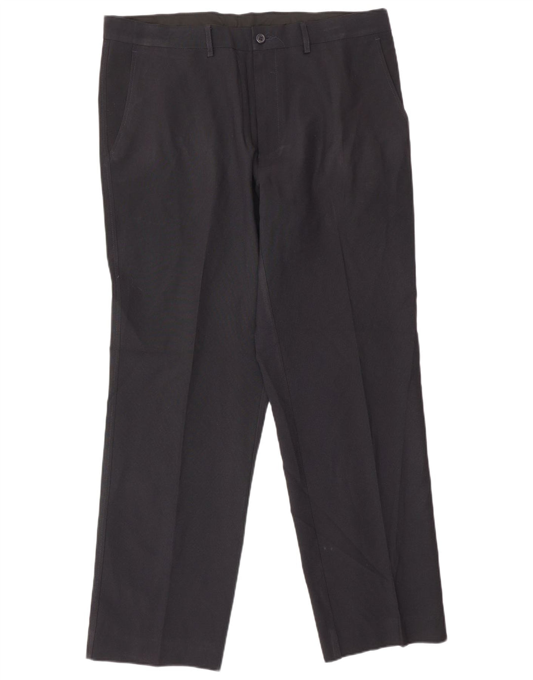 Marks & Spencer Pantalon de Costume Droit Homme W36 L31 Bleu Marine Polyester