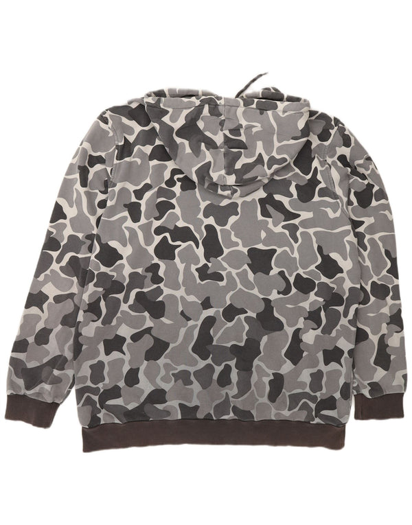 Adidas Pull à capuche pour homme Large Gris Camouflage