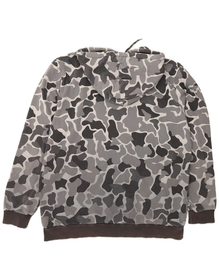 Adidas Pull à capuche pour homme Large Gris Camouflage