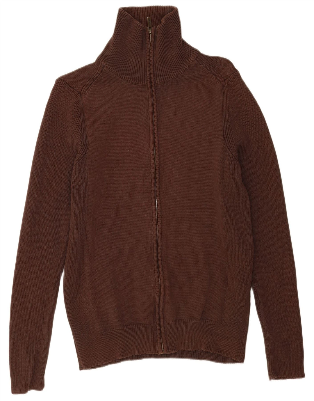 Zara Cardigan Homme Pull Large Marron Coton