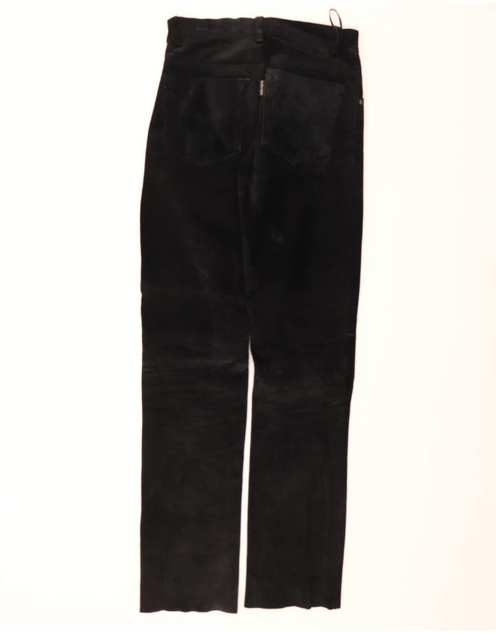 PANTERA Womens Suede Casual Trousers W27 L31 Black Acetate Vintage Pantera and Second-Hand Pantera from Messina Hembry 