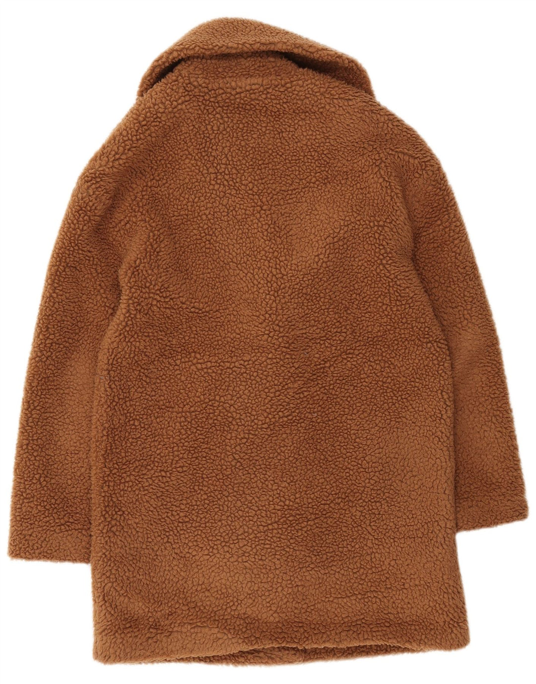 Abercrombie & Fitch Manteau surdimensionné Teddy pour femme UK 6 XS Marron Polyester
