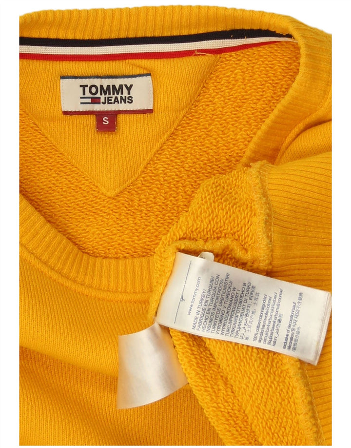 TOMMY HILFIGER Sweat-shirt surdimensionné pour femme UK 10 Small Jaune