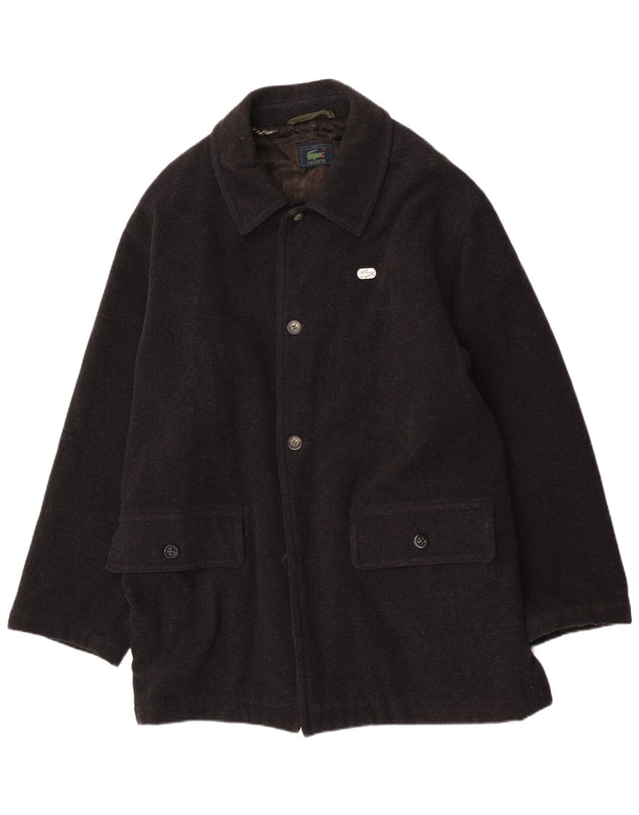 Lacoste Manteau Homme IT 50 Large Laine Noire