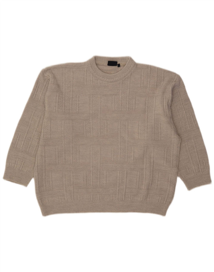 Nick Taylor Pull ras du cou pour homme XL Gris Acrylique