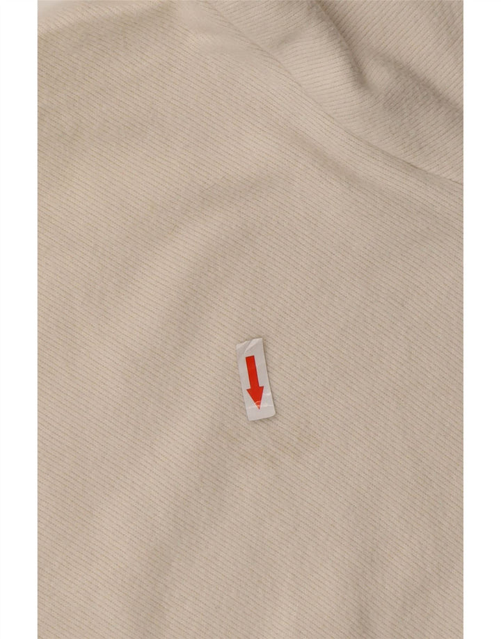 ZARA Pull court surdimensionné à col rond pour femme UK 10 Petit Blanc