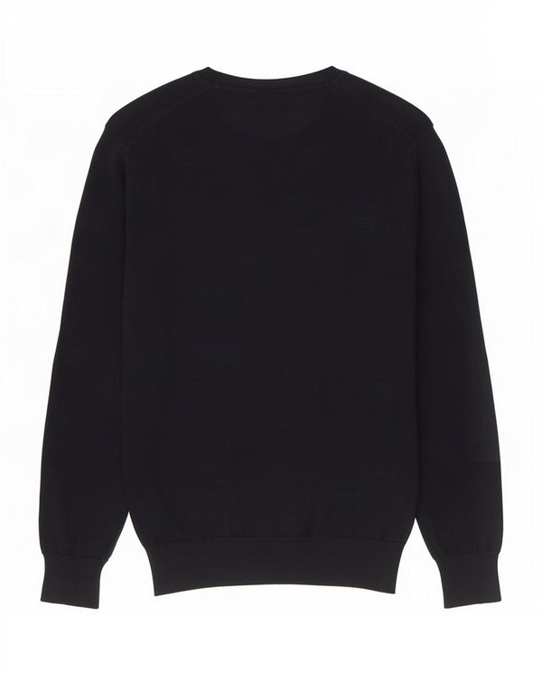 Marks & Spencer Pull à col rond pour homme UK 10 Petit coton bleu marine