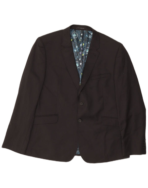 Ted Baker Veste blazer à 2 boutons pour homme US 46 3XL Laine noire