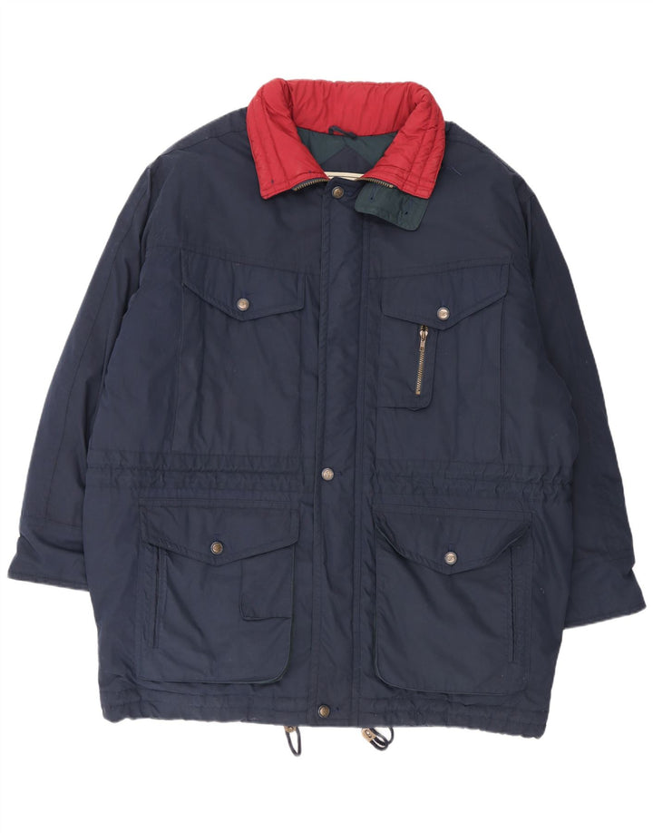 Conte Massimo Veste matelassée pour homme IT 56 3XL Bleu marine Colourblock Coton