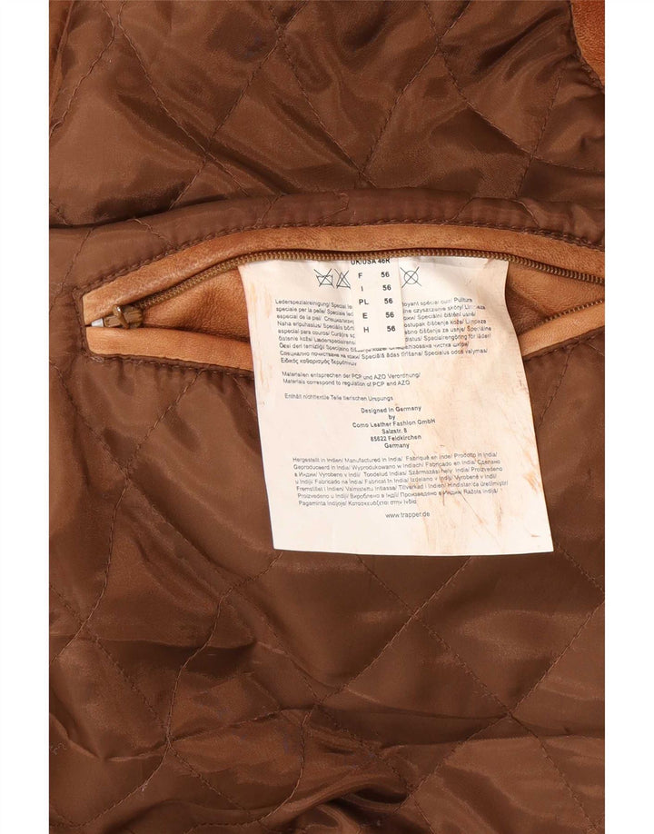 Trapper Veste en cuir pour homme IT 56 3XL Cuir marron