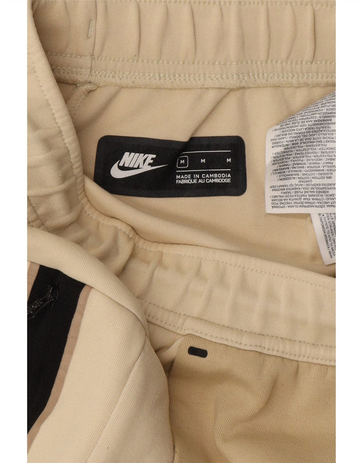 NIKE Mens Tracksuit Trousers Joggers Medium  Beige Colourblock Cotton