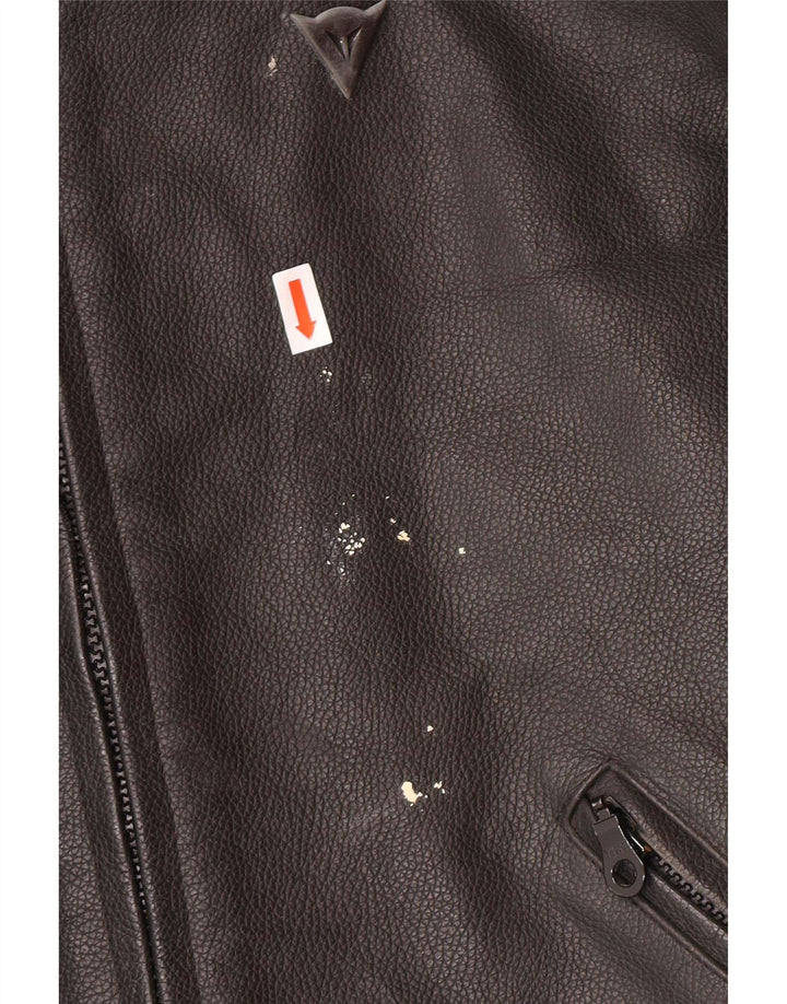 DAINESE Veste Graphic Racer Homme Taille 54 Grand Cuir Colorblock Noir