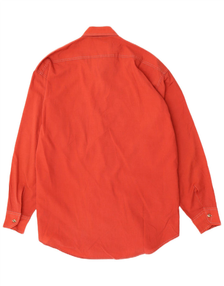 vintage Chemise Homme Taille 39/40 Rouge Moyen