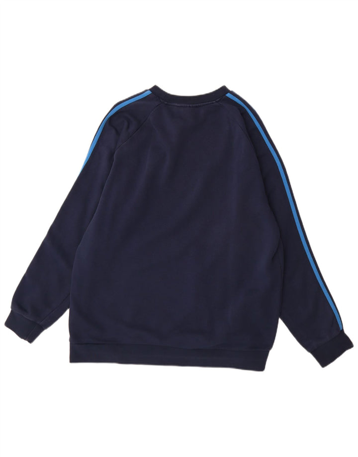 ADIDAS Sweat-shirt pour homme en coton bleu marine Taille L