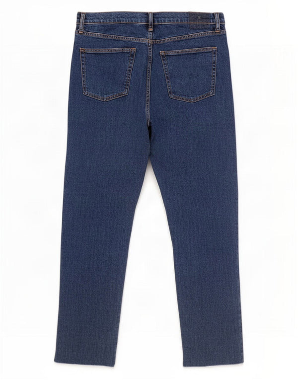 Zara Jean droit taille haute pour femme EU 44 XL W34 L28 Bleu