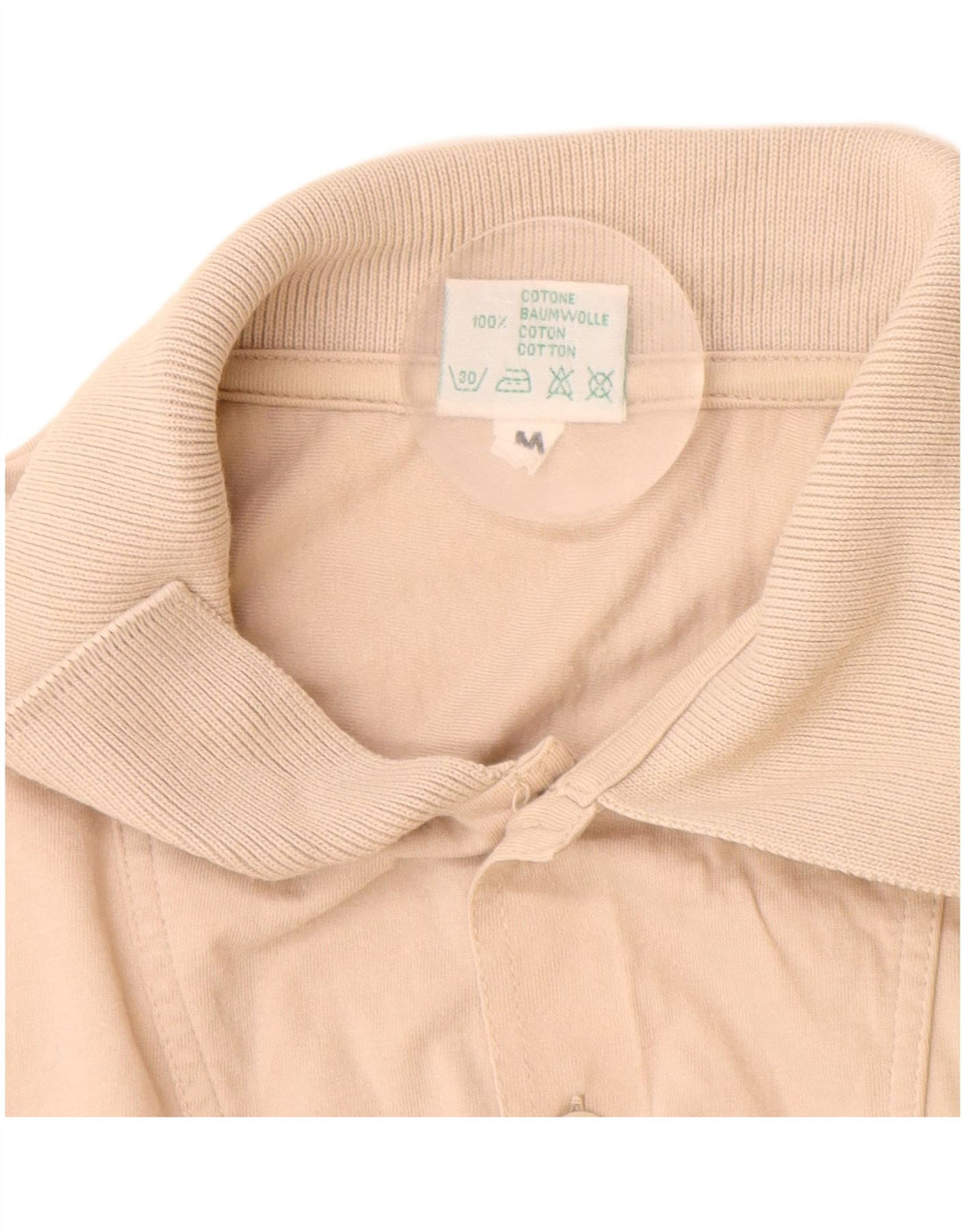 BENETTON Polo Homme Beige Moyen Coton