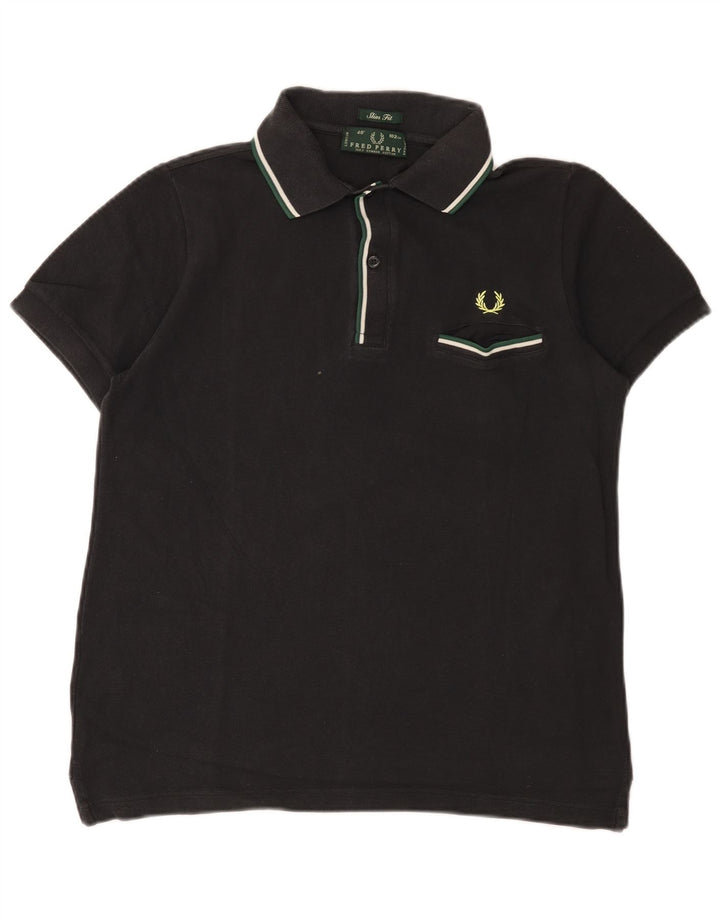 Fred Perry Polo Slim Fit Homme Coton Noir Moyen