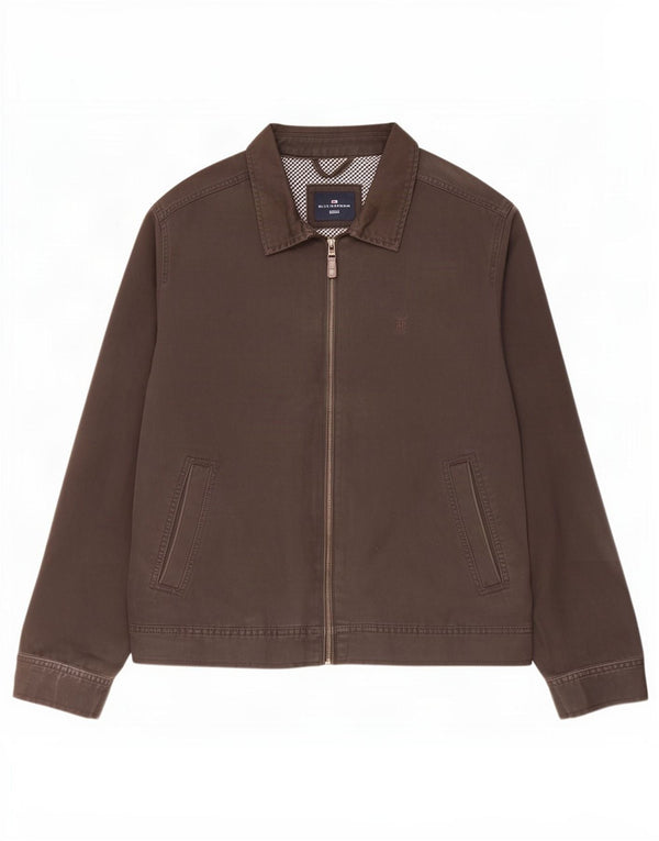 Marks & Spencer Veste Bomber Blue Harbour pour Homme UK 40 Large Marron Coton