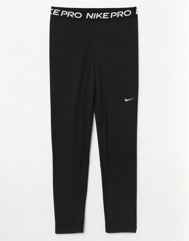 Nike Legging court graphique Dri Fit pour femme UK 12 Noir moyen Polyester