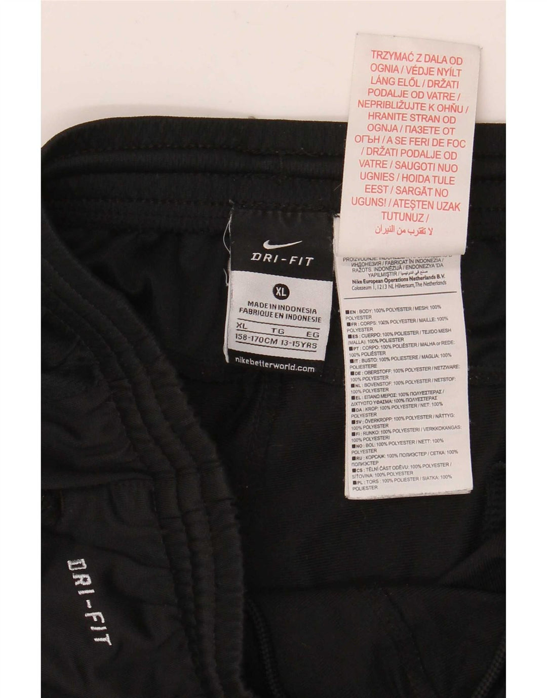 Nike Garçon Bermuda Sport Short 13-14 ans XL Noir Polyester