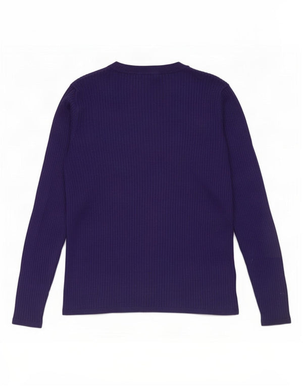Oasis Pull col bateau pour femme UK 14 Large Bleu marine Viscose
