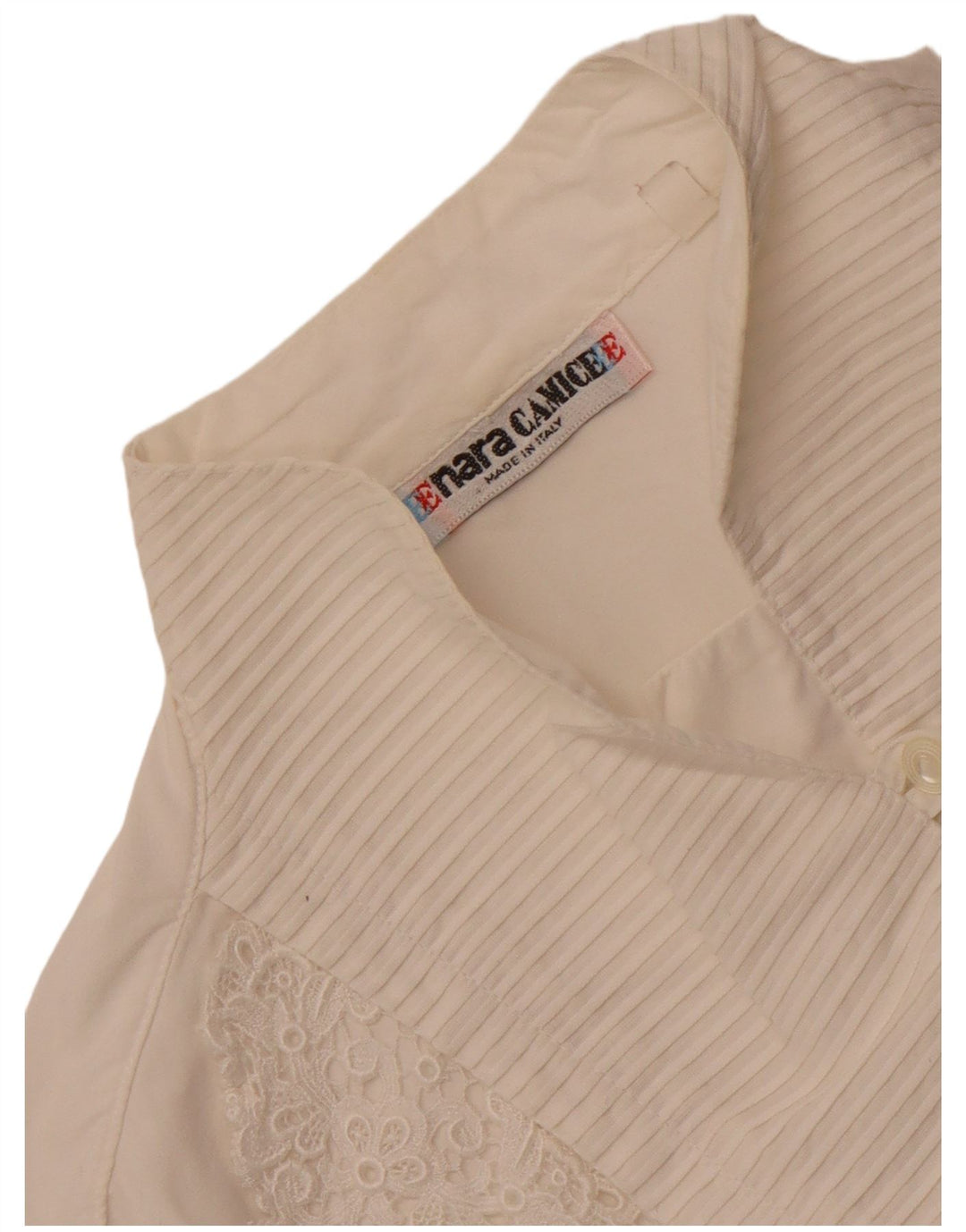 Enara Camice Chemisier court pour femme UK 14 en coton blanc moyen