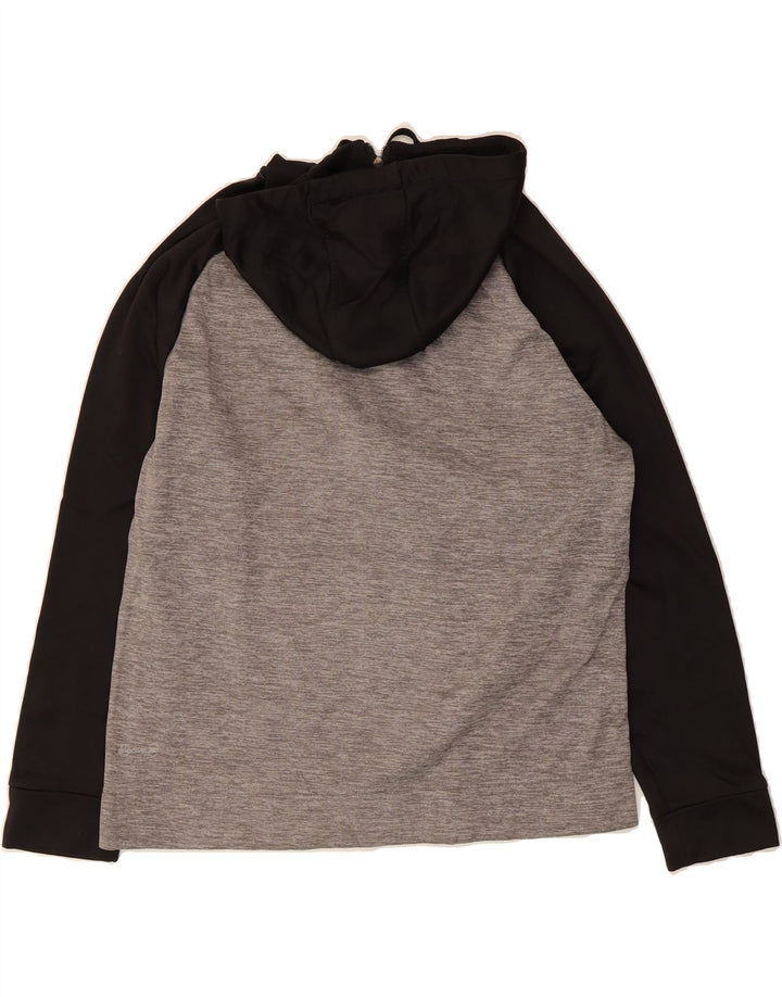 RUSSELL ATHLETIC Mens Zip Hoodie Sweater Medium Grey Colourblock Polyester Vintage Russell Athletic and Second-Hand Russell Athletic from Messina Hembry 