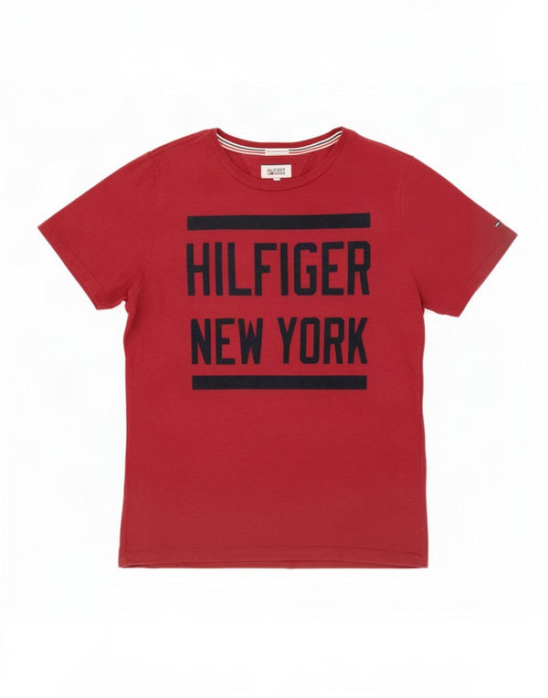 Tommy Hilfiger T-shirt graphique pour hommes Grand coton bordeaux
