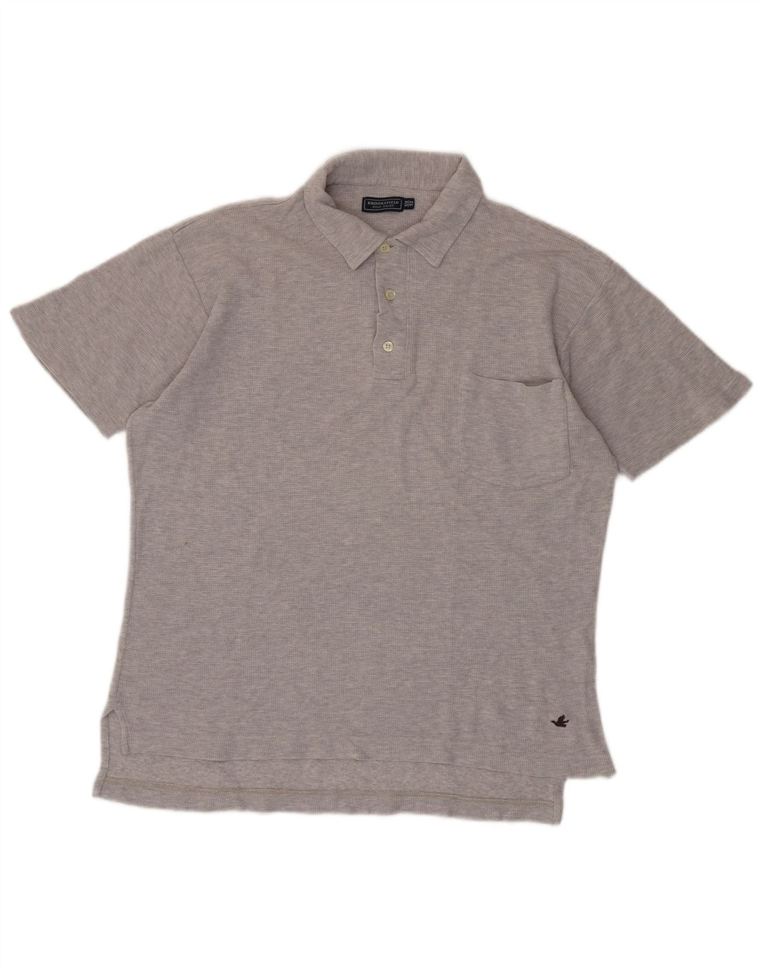 BROOKSFIELD Polo Homme IT 52 Large Gris Moucheté Coton
