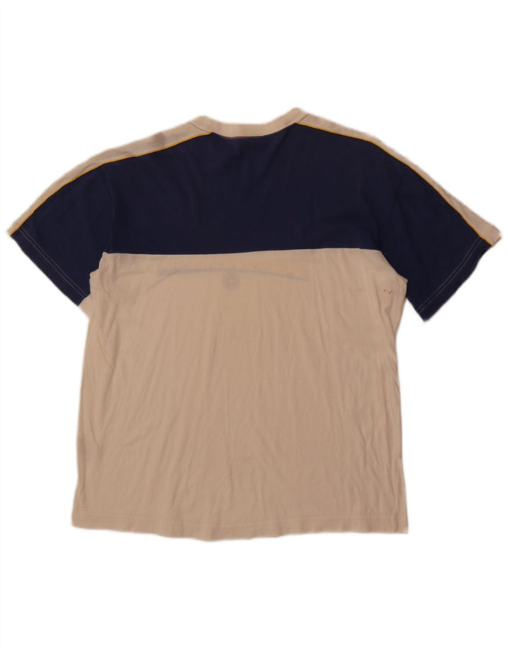 COLMAR T-Shirt Graphique Homme Blanc Colorblock Coton Sports