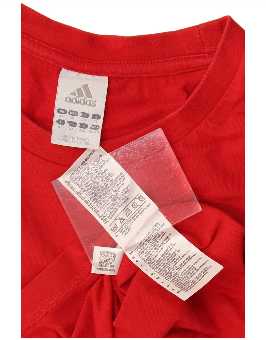 ADIDAS T-Shirt Graphique Homme Top XL Rouge Coton