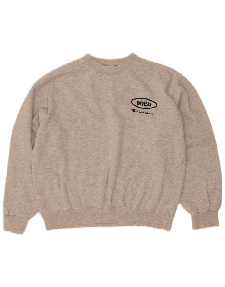 Champion Sweat-shirt surdimensionné pour femme UK 16 Large Gris Moucheté
