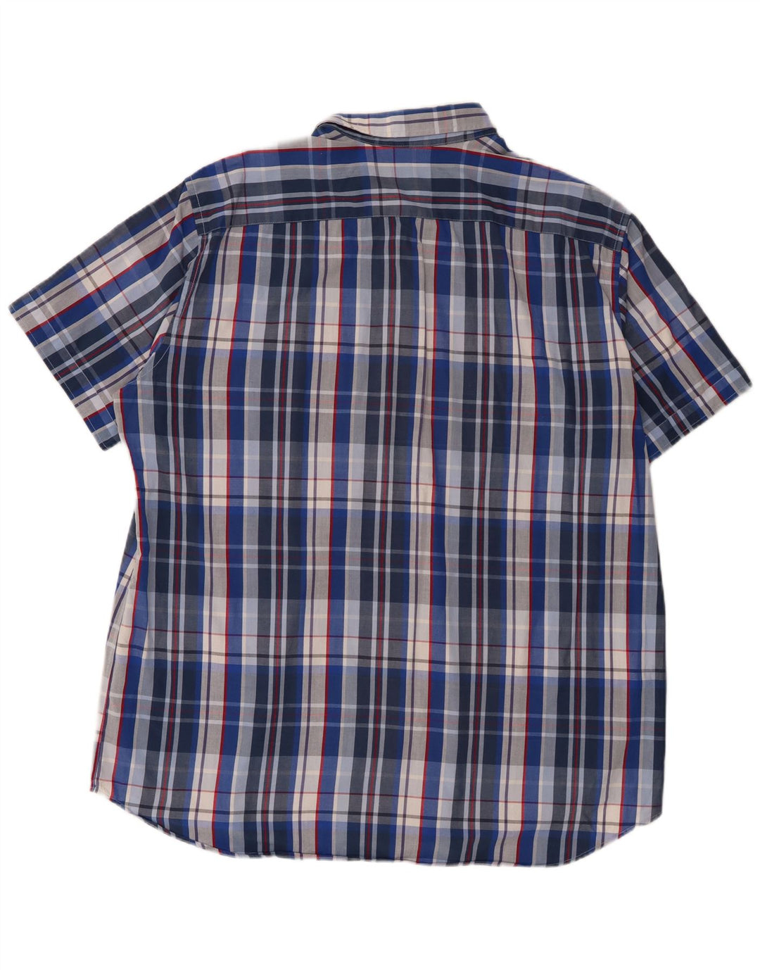 Carrera Chemise à manches courtes pour homme 3XL en coton à carreaux bleu