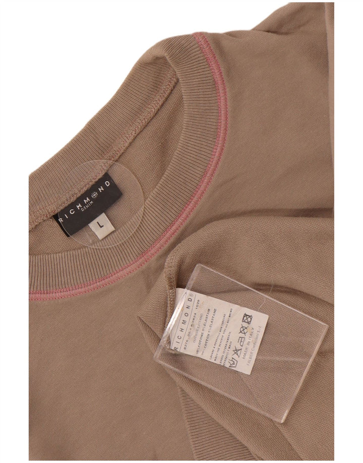 Richmond Sweat-shirt graphique pour homme en coton marron Taille L