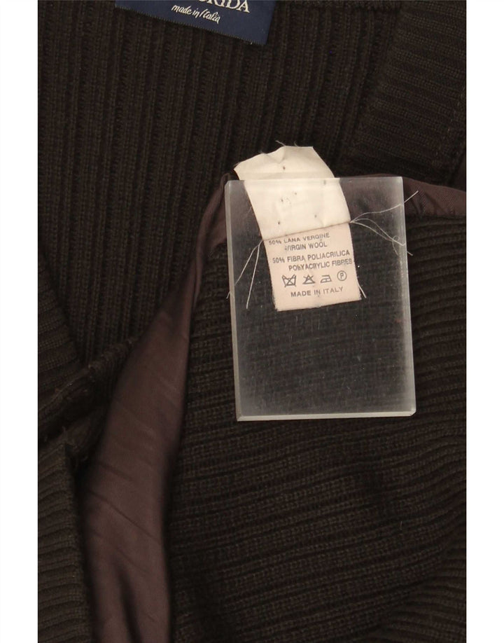 MALAGRIDA Pull Cardigan Homme Marron Moyen Polyacrylique