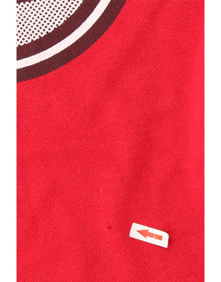 Asics Haut graphique surdimensionné à manches longues pour hommes 2XL en coton color block rose