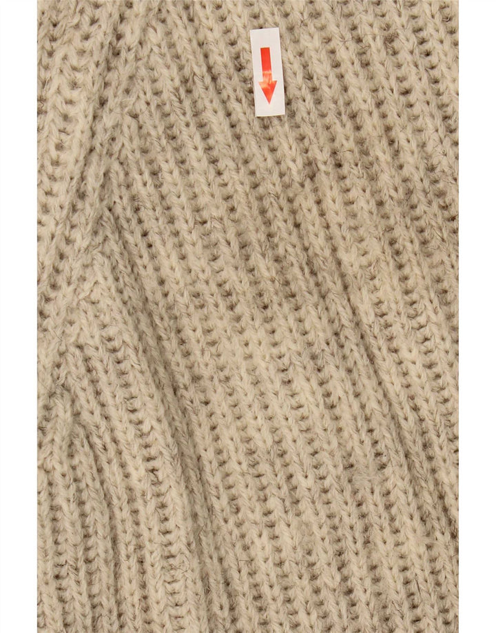 vintage Mens Turtle Neck Jumper Pull Grande Laine Colorblock Beige
