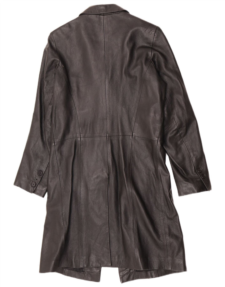 Calculus Manteau en cuir pour femme UK 14 Medium Noir