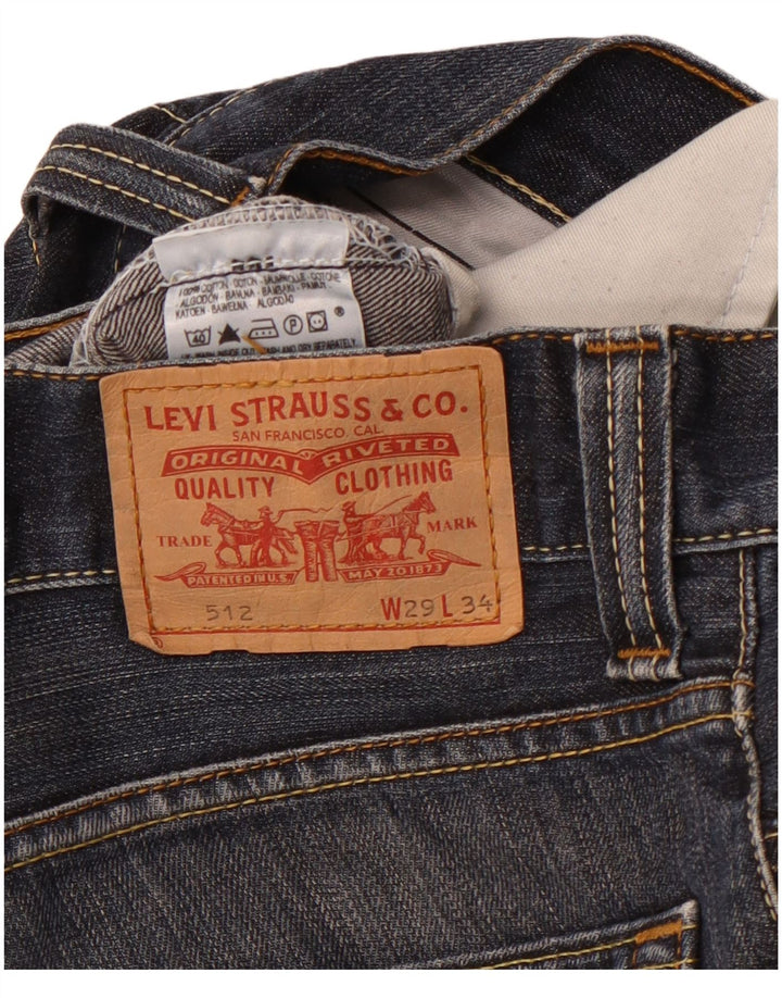 LEVI'S Short en Jean Slim 512 Homme W29 Petit Bleu Coton