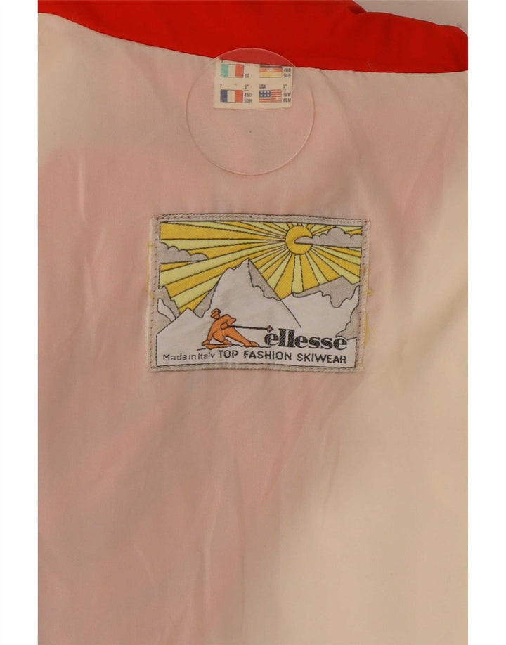 Ellesse Veste de ski rembourrée à capuche pour homme IT 50 Large Rouge