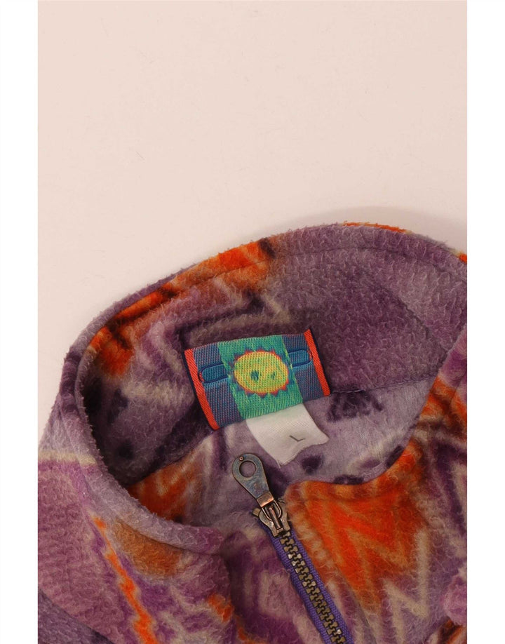 Santostefano Veste polaire surdimensionnée pour femme UK 16 Large Violet Géométrique